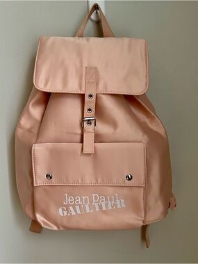 Adorable Jean Paul Gaultier pink satin backpack